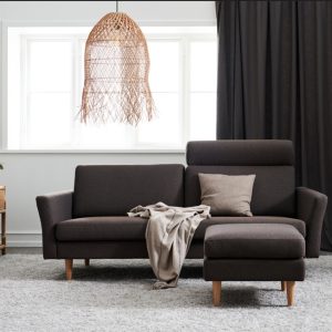 3. personers sofa | Mørkegrå stof | Nordic C