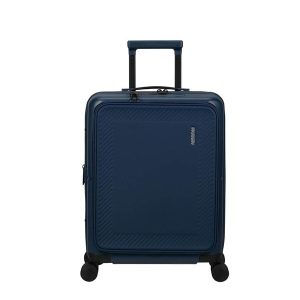 American Tourister Suitcase DashPop Spinner 55/23 Front Pocket Laptop Midnight Blue