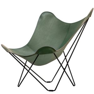 Cuero Pampa Mariposa Grass Green - Sort Stel