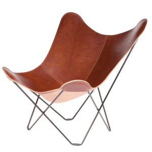 Cuero Pampa Mariposa Oak - Sort Stel