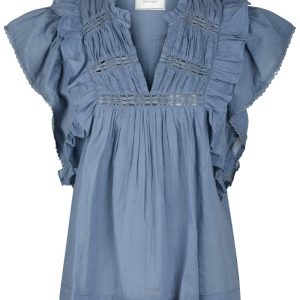 Neo Noir - Top - Jayla S Voile Top - Smoke Blue