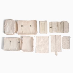 Rejsesæt (9 stk.) - Beige - 40cm x 15cm x 60cm - Ellinor