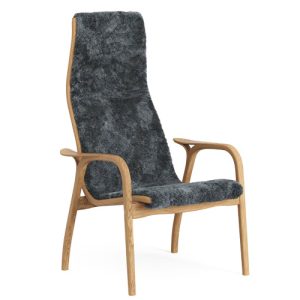 Swedese Lamino - Eg - Charcoal Fåreskind - Eg natur lak
