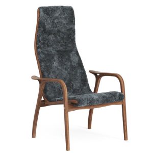 Swedese Lamino - Valnød - Charcoal Fåreskind - Valnød Naturlak