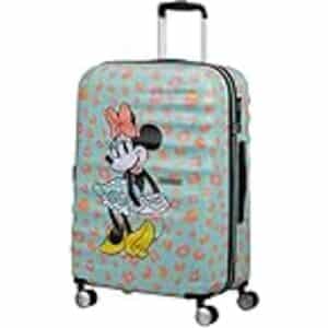 American Tourister Wavebreaker Disney Spinner 4 Wheels Light Blue