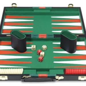 Backgammon Spil i Sort Kuffert - 37cm - 15+år