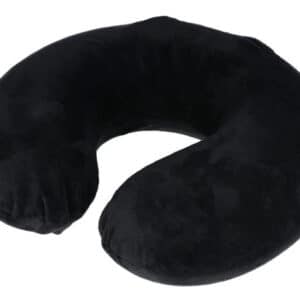 Carpoint Memory Foam Nakkepude - 29x28x10cm, Aftageligt Betræk - Sort