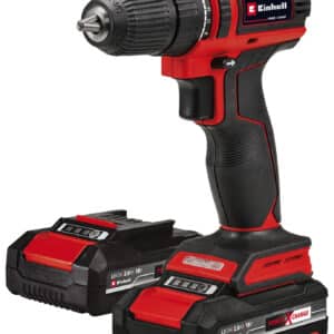 Einhell TE-CD 18/40 Akku-Boremaskine - Børsteløs, 18V 2x2,0Ah Batterier, inkl. Kuffert - Rød, Sort
