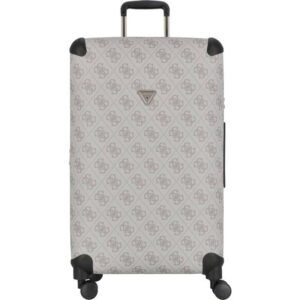 Guess Large Suitcases Female Beige ONE SIZE Expandable Spinner Trolley Dark Taupe