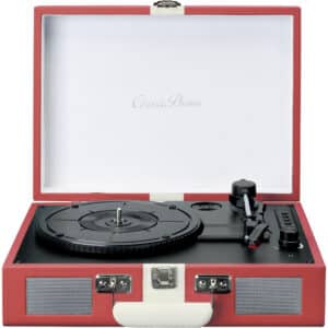 Lenco TT-110 Pladespiller med Retro kuffert (BT/RCA/3,5mm) Rød/Hvid