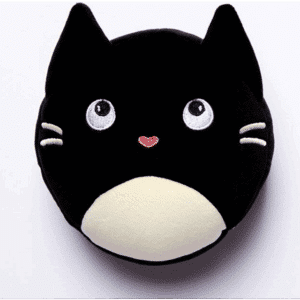 Puckator Feline Fine Cat Plush Travel Pillow & Eye Mask Nakkepude Nakkepude Sort
