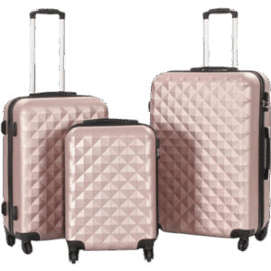 vidaXL Hardcase Suitcase 3 stk. - Rose Gold