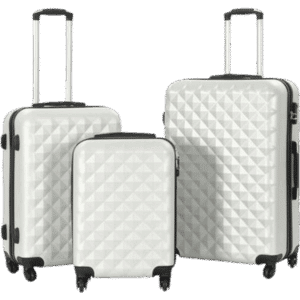 vidaXL Hardcase Suitcase 3 stk. - Silver