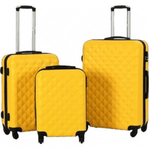 vidaXL Hardcase Suitcase 3 stk. - Yellow