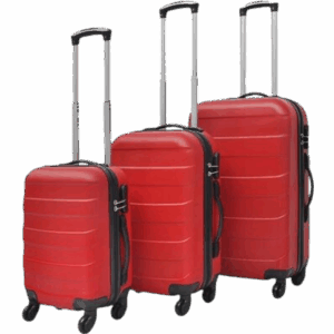 vidaXL Hardcase Trolley 3 stk. - Red