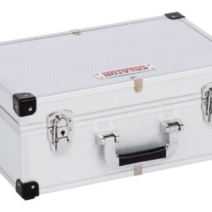 Aluminiums CD kuffert sølv til 60 cd'er