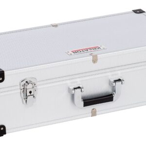 Aluminiums CD kuffert sølv til 80 cd'er