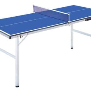 Mini bordtennisbord BLUE LINE 150 x 67 cm med foldbart ALU-Stel - inkl. 2 bat - HURTIG LEVERING
