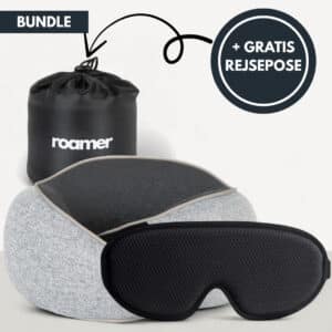 Comfort Bundle - Nakkestøtte og sovemaske - Grå