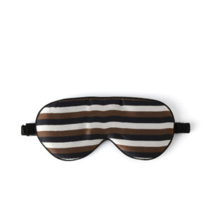 Mokka Strip sovemaske - Black, cream, mocca stripes
