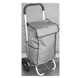 Luksus Indkøbs-trolley i aluminium sort