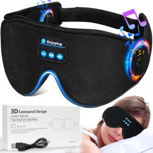 "SWEET DREAM" Sovemaske med indbygget Bluetooth -Spil musik mens du sover. Trådløs & justerbar. Sort
