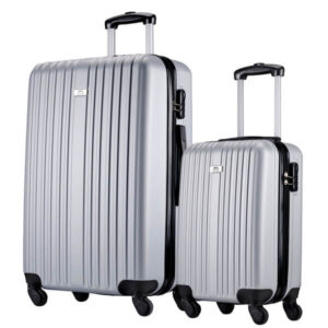Slazenger kuffertsæt med 4 hjul 18+26 tommer silver