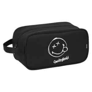 Rejseskotaske Smiley Urban Flow Sort (29 x 15 x 14 cm)