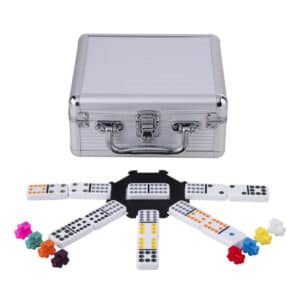 Wilson Double 12 Mexican Train Dominospil - Aluminium Kuffert